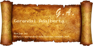 Gerendai Adalberta névjegykártya